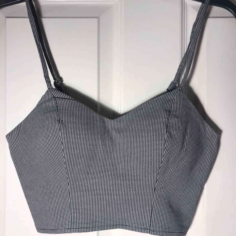Houndstooth Crop Top